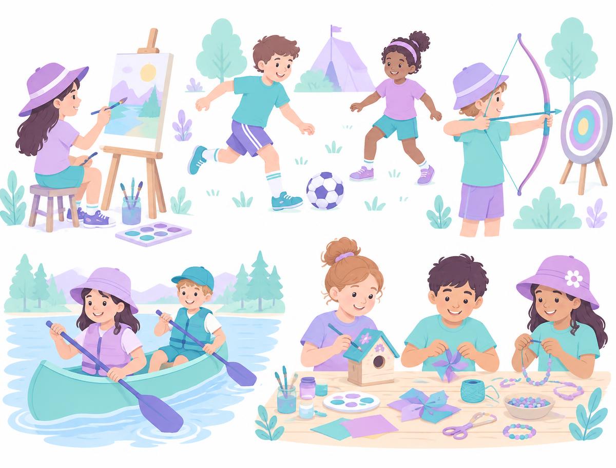 Niños en actividades del plan vacacional